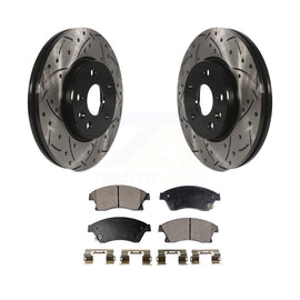 Front Drilled Slot Brake Rotor Ceramic Pad Kit For Chevrolet Cruze Sonic Limited