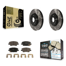 Load image into Gallery viewer, Front Drilled Slot Brake Rotors Ceramic Pad Kit For Chevrolet Cruze Volt Bolt EV