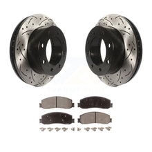 Charger l&#39;image dans la galerie, Front Drill Slot Brake Rotor Ceramic Pad Kit For Ford F-250 Super Duty F-350 4WD