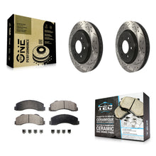 Load image into Gallery viewer, Front Drilled Slot Brake Rotor Ceramic Pad Kit For Ford F-150 Expedition Lincoln