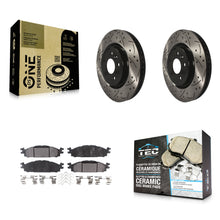 Load image into Gallery viewer, Front Drilled Slot Brake Rotor Ceramic Pad Kit For Ford Explorer Taurus Flex MKT