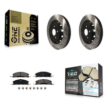 Load image into Gallery viewer, Front Drill Slot Brake Rotor Ceramic Pad Kit For Ford Explorer Taurus Flex Sedan