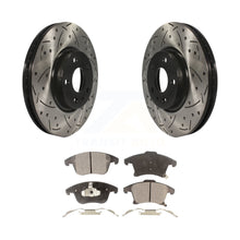 Charger l&#39;image dans la galerie, Front Drilled Slot Disc Brake Rotors Ceramic Pad Kit For Ford Fusion Lincoln MKZ