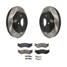 Charger l&#39;image dans la galerie, Front Drilled Slot Disc Brake Rotor &amp; Ceramic Pad Kit For Dodge Ram 1500 Durango