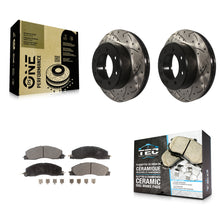 Load image into Gallery viewer, Front Drilled Slot Disc Brake Rotor Ceramic Pad Kit For Ram 2500 3500 1500 Dodge