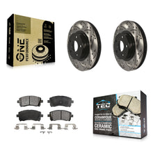 Charger l'image dans la galerie, Kit de plaquettes en céramique pour Rotors de frein à fente de forage avant, pour Subaru Legacy Forester Outback 