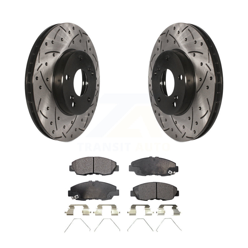 Kit de plaquettes en céramique pour Rotor de frein à fente avant percée, pour Honda Civic Touring 2014 – 2015 