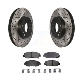 Kit de plaquettes en céramique pour Rotor de frein à disque, fente de forage à revêtement avant, pour Honda Civic GX 2011 