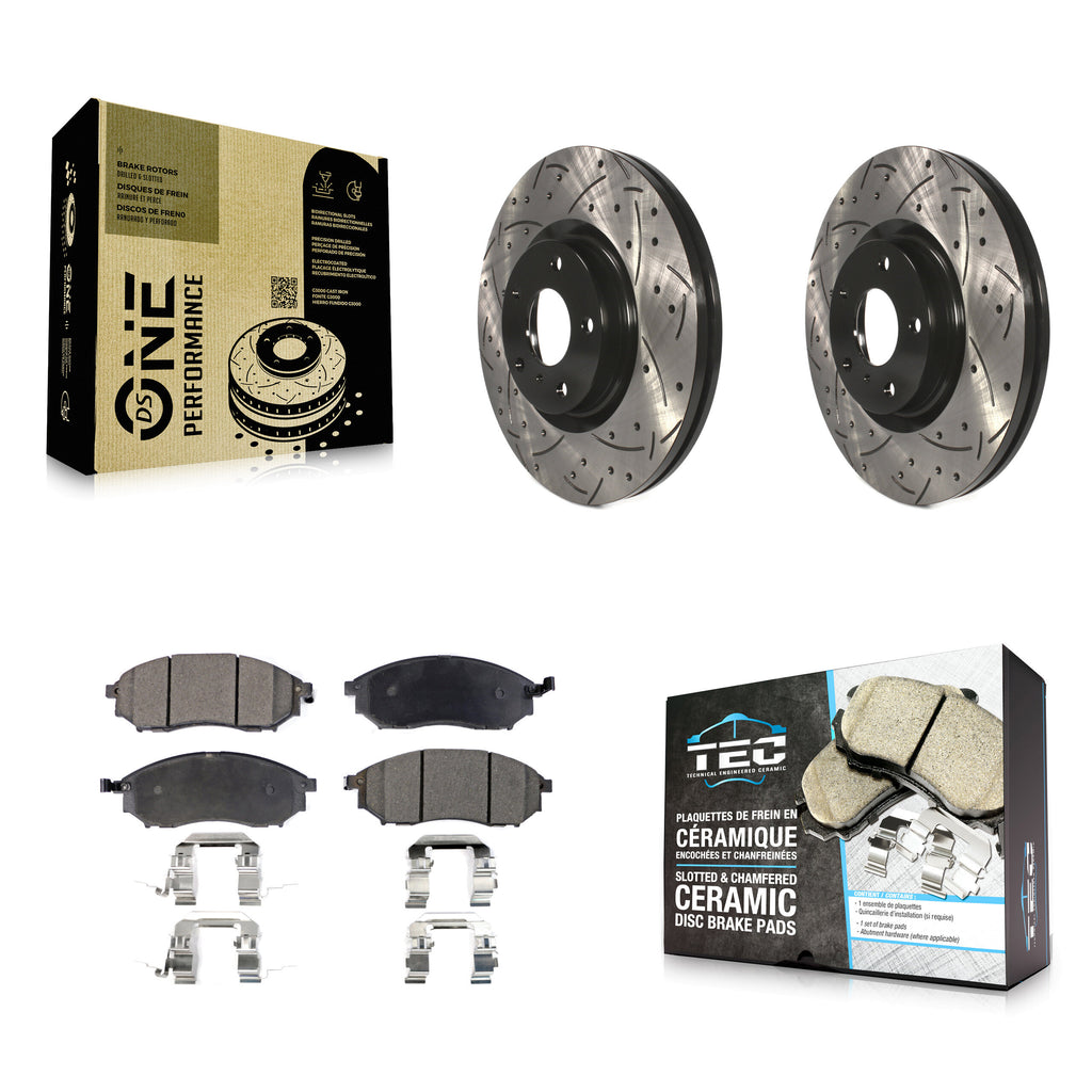 Kit de plaquettes en céramique pour Rotors de frein à fente avant, pour INFINITI Nissan G37 Murano G35 