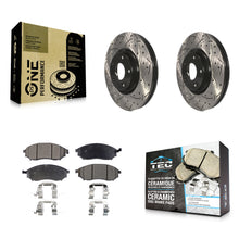 Charger l'image dans la galerie, Kit de plaquettes en céramique pour Rotors de frein à fente avant, pour INFINITI Nissan G37 Murano G35 