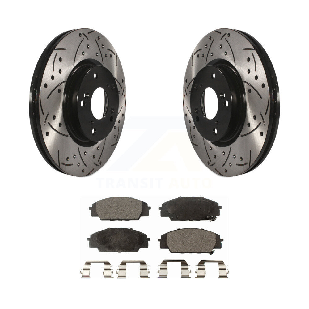 Kit de plaquettes en céramique pour Rotors de frein à disque, fente de perçage avant, pour Honda Civic Acura RSX CSX