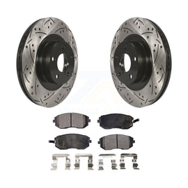 Front Drill Slot Brake Rotors Ceramic Pad Kit For Subaru Outback Forester Legacy