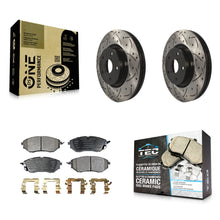 Charger l'image dans la galerie, Front Drilled Slot Brake Rotors Ceramic Pad Kit For Subaru Outback Legacy WRX B9