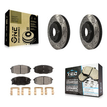 Load image into Gallery viewer, Front Coat Drill Slot Disc Brake Rotor Ceramic Pad Kit For Kia Forte Koup Forte5