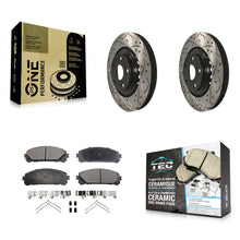 Charger l'image dans la galerie, Front Drill Slot Brake Rotors Ceramic Pad Kit For Toyota Highlander Sienna Lexus
