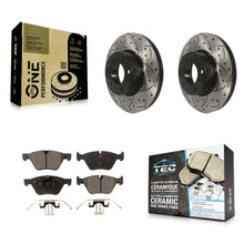 Load image into Gallery viewer, Front Drilled Slot Disc Brake Rotors Ceramic Pad Kit For 2008 BMW 328xi To 08 07