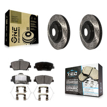 Charger l'image dans la galerie, Front Drilled Slot Brake Rotors Ceramic Pad Kit For Kia Sorento Hyundai Santa Fe