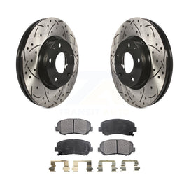 [Front] 2013-2015 Mazda CX-5 Performance Drilled & Slotted Brake Rotor & Ceramic Pads Kit For Max Braking