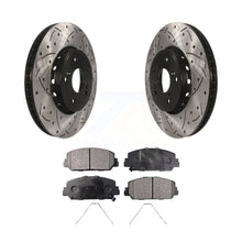 Load image into Gallery viewer, Front Coated Drilled Slotted Disc Brake Rotors Ceramic Pad Kit For Acura RDX ILX