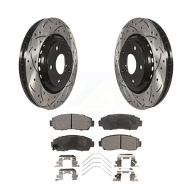 Front Drilled Slot Disc Brake Rotor & Ceramic Pad Kit For Honda Odyssey Passport