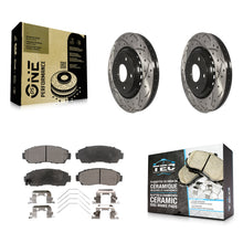Charger l'image dans la galerie, Front Drilled Slot Disc Brake Rotor &amp; Ceramic Pad Kit For Honda Odyssey Passport