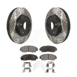 [Front] 2016-2019 Subaru Legacy 2.5L Performance Drilled & Slotted Brake Rotor & Ceramic Pads Kit For Max Braking