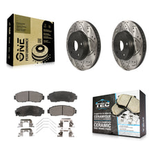 Load image into Gallery viewer, [Front] 2016-2019 Subaru Legacy 2.5L Performance Drilled &amp; Slotted Brake Rotor &amp; Ceramic Pads Kit For Max Braking