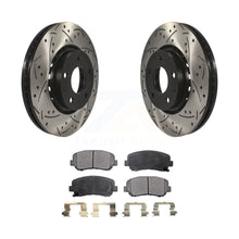 Load image into Gallery viewer, Front Coated Drilled Slotted Disc Brake Rotor And Ceramic Pad Kit For Mazda CX-5