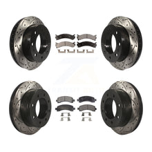 Charger l'image dans la galerie, Front Rear Drill Slot Brake Rotor Ceramic Pad Kit For Chevrolet Express 2500 GMC