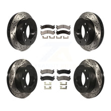 Charger l'image dans la galerie, Front Rear Drilled Slot Brake Rotor Ceramic Pad Kit For Chevrolet Silverado 2500