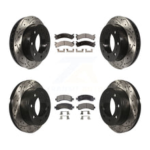 Charger l'image dans la galerie, Front Rear Drill Slot Brake Rotor Ceramic Pad Kit For Chevrolet Express 2500 GMC