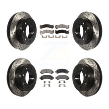 Charger l'image dans la galerie, Front Rear Drill Slot Brake Rotor Ceramic Pad Kit For Chevrolet Express 2500 GMC