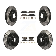 Load image into Gallery viewer, Front Rear Drilled Slot Brake Rotor Ceramic Pad Kit For Chevrolet Silverado 1500