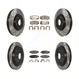 Front Rear Drilled Slot Brake Rotor & Ceramic Pad Kit For Chevrolet Camaro LT LS