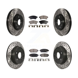 Front Rear Drill Slot Disc Brake Rotor Ceramic Pad Kit For Chevrolet Cruze Sonic