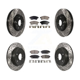 Front Rear Drill Slot Disc Brake Rotor Ceramic Pad Kit For Chevrolet Cruze Sonic