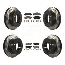 Load image into Gallery viewer, Front Rear Drilled Slot Disc Brake Rotors Ceramic Pad Kit For Chevrolet Suburban