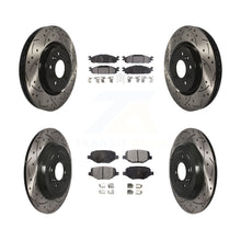 Load image into Gallery viewer, Front Rear Drill Slot Brake Rotors Ceramic Pad Kit For Ford Explorer Taurus Flex