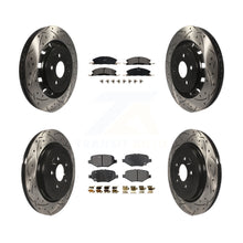 Load image into Gallery viewer, Front Rear Drill Slot Brake Rotors Ceramic Pad Kit For Ford Explorer Taurus Flex