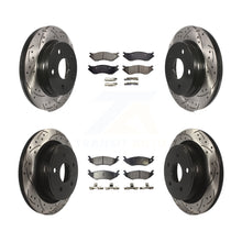 Charger l'image dans la galerie, Front Rear Coated Drill Slot Disc Brake Rotor Ceramic Pad Kit For Dodge Ram 1500