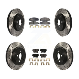 Front Rear Drill Slot Brake Rotor Ceramic Pad Kit For Dodge Charger Chrysler 300