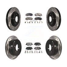 Load image into Gallery viewer, Front Rear Drill Slot Brake Rotors Ceramic Pad Kit For Mitsubishi Outlander 3.0L