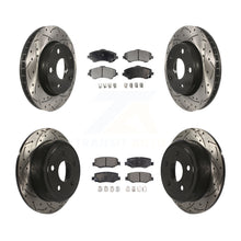 Charger l'image dans la galerie, Front Rear Coat Drill Slot Disc Brake Rotor Ceramic Pad Kit For Jeep Wrangler JK