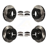 Front Rear Drilled Slot Brake Rotor Ceramic Pad Kit For Ram 2500 3500 1500 Dodge