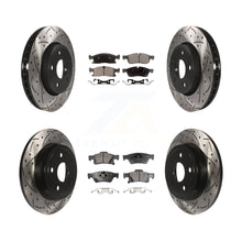 Load image into Gallery viewer, Front Rear Coated Drill Slot Disc Brake Rotors Ceramic Pad Kit For Dodge Durango