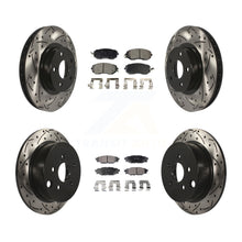 Load image into Gallery viewer, Front Rear Coated Drill Slot Disc Brake Rotor Ceramic Pad Kit For Subaru Impreza