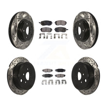 Charger l'image dans la galerie, Front Rear Coated Drill Slot Disc Brake Rotor Ceramic Pad Kit For Subaru Impreza