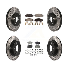 Load image into Gallery viewer, Front Rear Coated Drilled Slotted Disc Brake Rotor Ceramic Pad Kit For Acura CSX