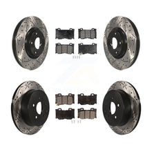 Load image into Gallery viewer, Front Rear Drill Slot Brake Rotors Ceramic Pad Kit For 17-18 INFINITI Q70 Hybrid