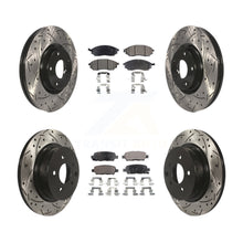 Load image into Gallery viewer, Front Rear Drill Slot Brake Rotors Ceramic Pad Kit For INFINITI G37 G35 M35 350Z